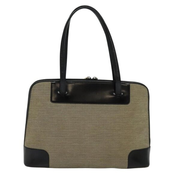 GUCCI Tote Bag Canvas Leather Gray Black Silver 002 1122 Auth bs23009 - Picture 2 of 15